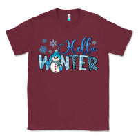 Burgundy hello winter Classic Tee - JahusDesignShop