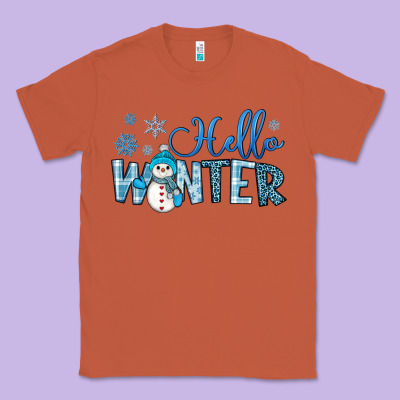 Hello Winter Classic Tee Designed By Jahusdesignshop