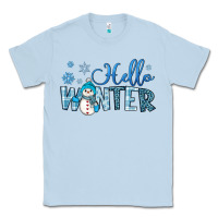 Dusty Blue hello winter Classic Tee - JahusDesignShop
