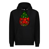 Black Christmas  teardrop Premium Hoodie - BundleAndBundleShop