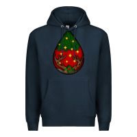 Navy Christmas  teardrop Premium Hoodie - BundleAndBundleShop