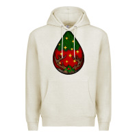 Oatmeal Heather Christmas  teardrop Premium Hoodie - BundleAndBundleShop