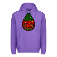 Purple Christmas  teardrop Premium Hoodie - BundleAndBundleShop