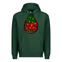 Sports Green Christmas  teardrop Premium Hoodie - BundleAndBundleShop