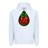 White Christmas  teardrop Premium Hoodie - BundleAndBundleShop