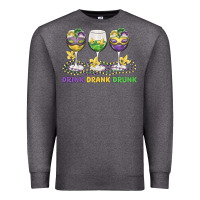 Charcoal Heather drink drank drunk Premium Sweatshirt - MaliasSmallBusiness