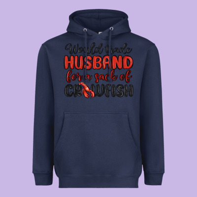 Would Trade Husband For A Sack Of Crawfish Heavyweight Hoodie Designed By Maliassmallbusiness