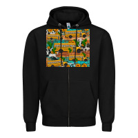 Black school bus cactus sunflower Zipper Hoodie - Artiststas