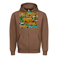 Chestnut school bus cactus sunflower Zipper Hoodie - Artiststas