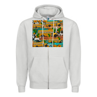 Dove Grey school bus cactus sunflower Zipper Hoodie - Artiststas