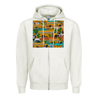 Oatmeal Heather school bus cactus sunflower Zipper Hoodie - Artiststas