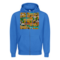 True Royal school bus cactus sunflower Zipper Hoodie - Artiststas