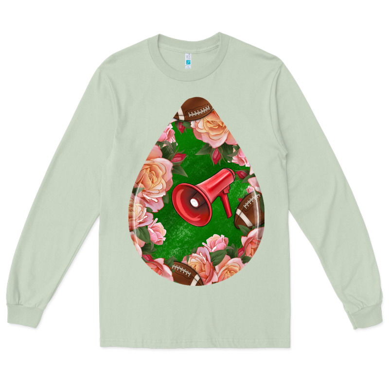 American Football And Western Roses Teardrop Long Sleeve Tee by BundleAndBundleShop | Teevron