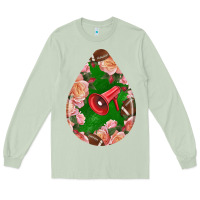 Matcha american football and western roses teardrop Long Sleeve Tee - BundleAndBundleShop
