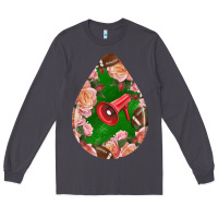 Smoke american football and western roses teardrop Long Sleeve Tee - BundleAndBundleShop