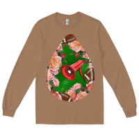 Toasted Coconut american football and western roses teardrop Long Sleeve Tee - BundleAndBundleShop