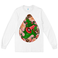 White american football and western roses teardrop Long Sleeve Tee - BundleAndBundleShop