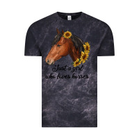 Cloud Black just a girl who loves horses Vintage Tee - RanaPortraitStore