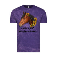 Cloud Purple just a girl who loves horses Vintage Tee - RanaPortraitStore