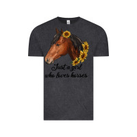Vintage Black just a girl who loves horses Vintage Tee - RanaPortraitStore