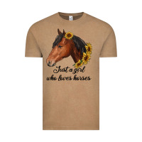 Just A Girl Who Loves Horses Vintage Tee | Teevron