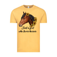 Vintage Mustard just a girl who loves horses Vintage Tee - RanaPortraitStore