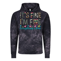 Cloud Black it s fine i m fine everything s fine Vintage Hoodie - Zillion Design Studio