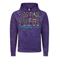 Cloud Purple it s fine i m fine everything s fine Vintage Hoodie - Zillion Design Studio