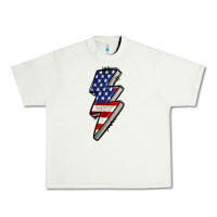 Pistachio American lightning bold 4th of july Urban Heavy Tee - CowGirlArtShop