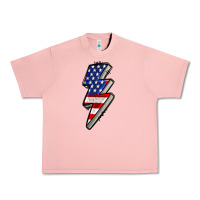 Salmon American lightning bold 4th of july Urban Heavy Tee - CowGirlArtShop