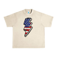 Sandshell American lightning bold 4th of july Urban Heavy Tee - CowGirlArtShop