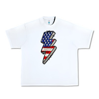 White American lightning bold 4th of july Urban Heavy Tee - CowGirlArtShop