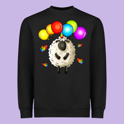 Rainbow Sheep Heavyweight Sweatshirt Designed By Zillion Design Studio