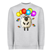 Heather Grey rainbow sheep Heavyweight Sweatshirt - Zillion Design Studio