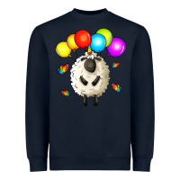 Navy rainbow sheep Heavyweight Sweatshirt - Zillion Design Studio