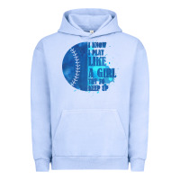 Pigment Grape Ice I Know I Play Like A Girl Try To Keep Up Softball Urban Hoodie - Bettercallsaul