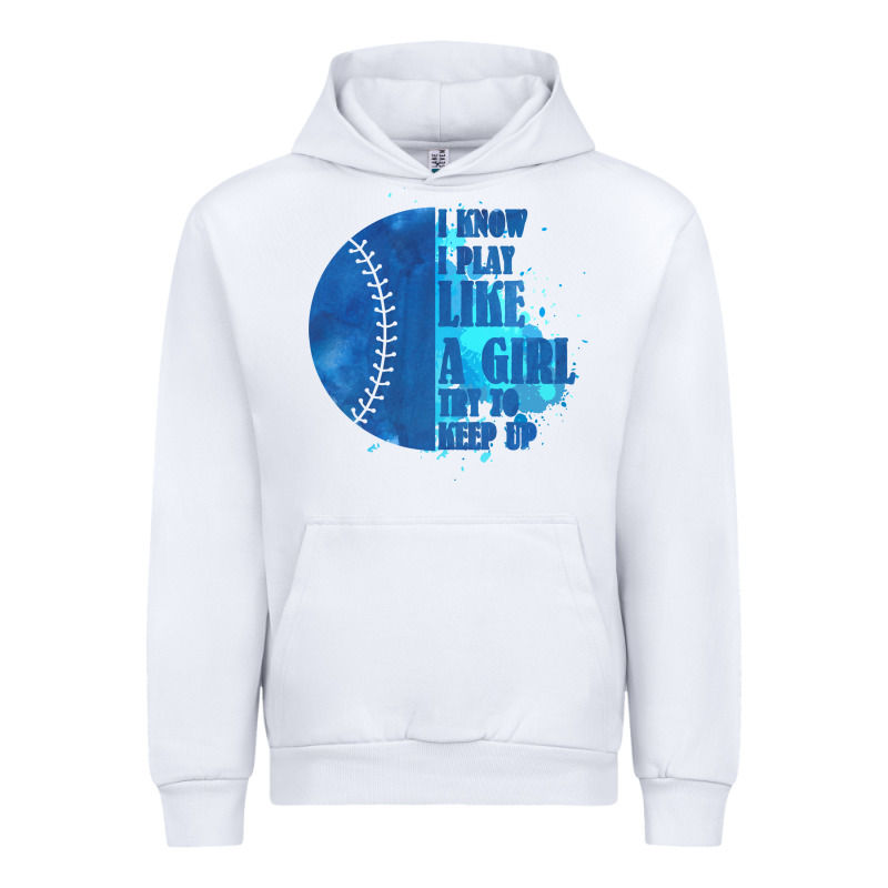 I Know I Play Like A Girl Try To Keep Up Softball Urban Hoodie by Bettercallsaul | Teevron