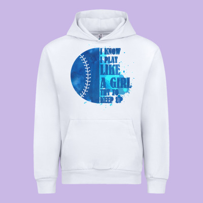 I Know I Play Like A Girl Try To Keep Up Softball Urban Hoodie Designed By Bettercallsaul