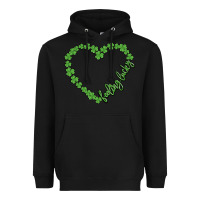 Black shamrock heart felling lucky Heavyweight Hoodie - MaliasSmallBusiness