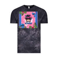 Cloud Black ohana stitch messy bun Vintage Tee - Zillion Design Studio