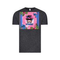 Vintage Black ohana stitch messy bun Vintage Tee - Zillion Design Studio