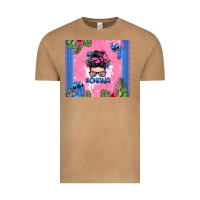 Vintage Camel ohana stitch messy bun Vintage Tee - Zillion Design Studio