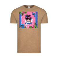 Vintage Coffee ohana stitch messy bun Vintage Tee - Zillion Design Studio