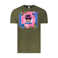 Vintage Olive ohana stitch messy bun Vintage Tee - Zillion Design Studio