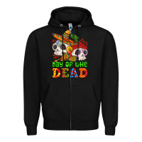 Black mexican day of the dead Zipper Hoodie - AdoDesignShop