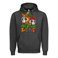 Charcoal Heather mexican day of the dead Zipper Hoodie - AdoDesignShop