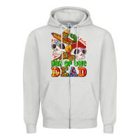 Dove Grey mexican day of the dead Zipper Hoodie - AdoDesignShop