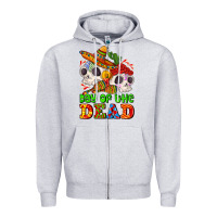 Heather Grey mexican day of the dead Zipper Hoodie - AdoDesignShop