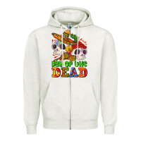 Oatmeal Heather mexican day of the dead Zipper Hoodie - AdoDesignShop