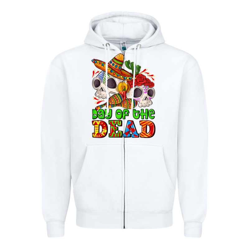 Mexican Day Of The Dead Zipper Hoodie by AdoDesignShop | Teevron